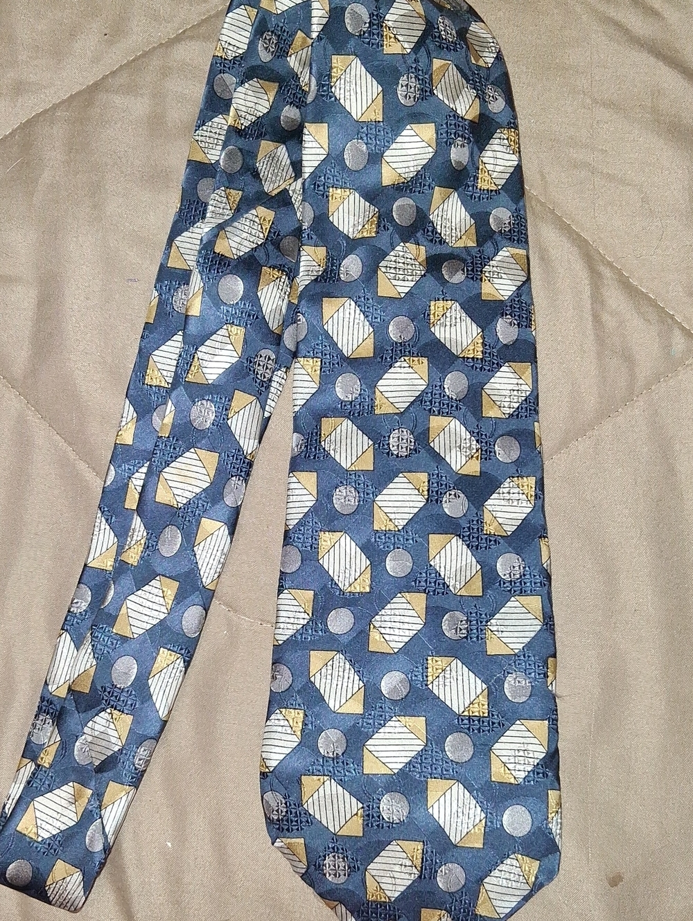 Geoffrey Beene Navy Blue Geometric Print Kids Bottoms